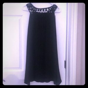 Black chiffon dress
